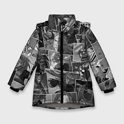 Куртка зимняя для девочки Дота 2 паттерн, цвет: 3D-светло-серый
