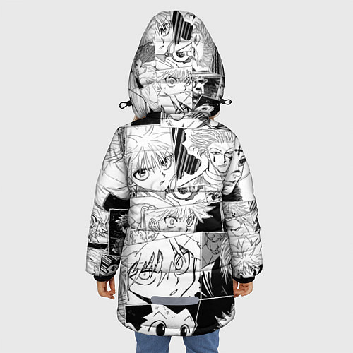 Зимняя куртка для девочки Hunter x Hunter pattern / 3D-Светло-серый – фото 4
