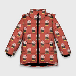Куртка зимняя для девочки Spу x Family Аня Форджер, цвет: 3D-черный