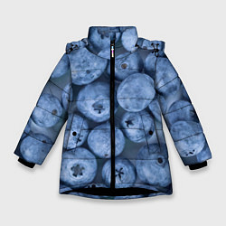 Зимняя куртка для девочки Голубика - фон