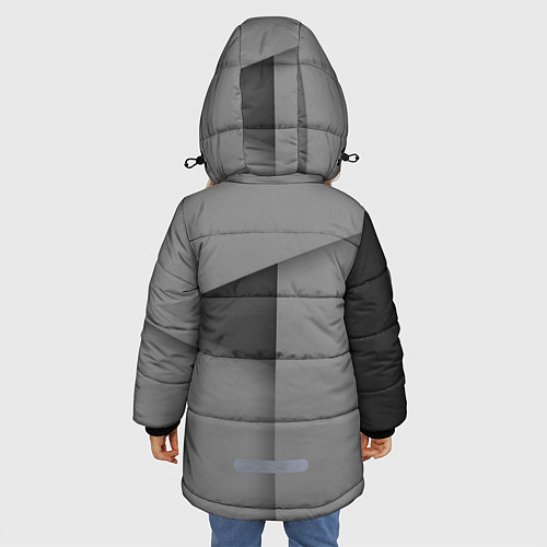 Зимняя куртка для девочки Lexus - серая абстракция / 3D-Светло-серый – фото 4