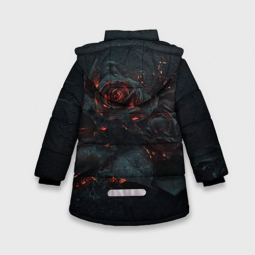 Зимняя куртка для девочки Тлеющий розы / 3D-Красный – фото 2