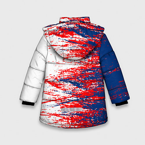 Зимняя куртка для девочки Arsenal fc арсенал фк texture / 3D-Красный – фото 2