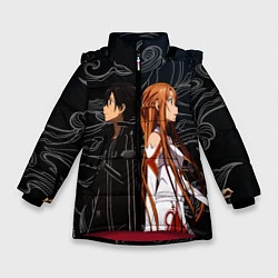 Куртка зимняя для девочки Кирито и Асуна - Sword Art Online, цвет: 3D-красный