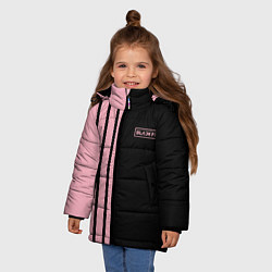 Куртка зимняя для девочки BLACKPINK HALF BLACK-PINK MINI LOGO, цвет: 3D-черный — фото 2