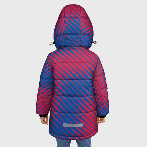 Зимняя куртка для девочки Fc barcelona барселона fc абстракция / 3D-Светло-серый – фото 4
