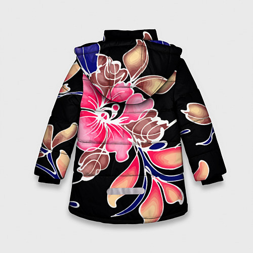 Зимняя куртка для девочки Сон в летнюю ночь Beautiful flower / 3D-Красный – фото 2