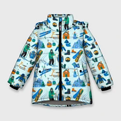 Куртка зимняя для девочки SKI TRAIL, цвет: 3D-светло-серый