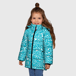 Куртка зимняя для девочки Рябь На Воде, цвет: 3D-черный — фото 2