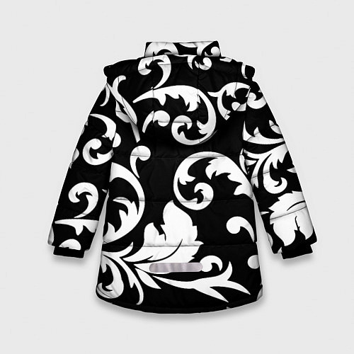 Зимняя куртка для девочки Minimalist floral pattern / 3D-Красный – фото 2
