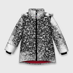 Куртка зимняя для девочки Квадратных хаос, цвет: 3D-красный
