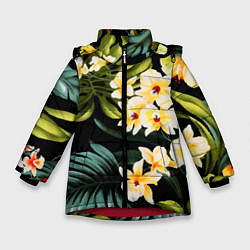 Куртка зимняя для девочки Vanguard floral composition Summer, цвет: 3D-красный