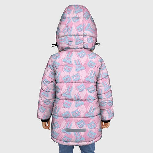 Зимняя куртка для девочки Паттерн черепов животных / 3D-Светло-серый – фото 4