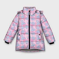 Куртка зимняя для девочки Паттерн черепов животных, цвет: 3D-светло-серый