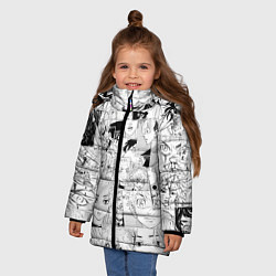 Куртка зимняя для девочки Tokyo Revengers паттерн, цвет: 3D-светло-серый — фото 2
