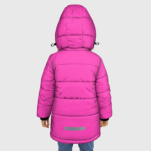 Зимняя куртка для девочки Яркий розовый из фильма Барби / 3D-Светло-серый – фото 4
