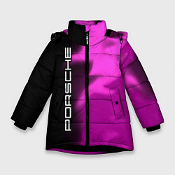 Куртка зимняя для девочки Porsche Pro Racing, цвет: 3D-черный