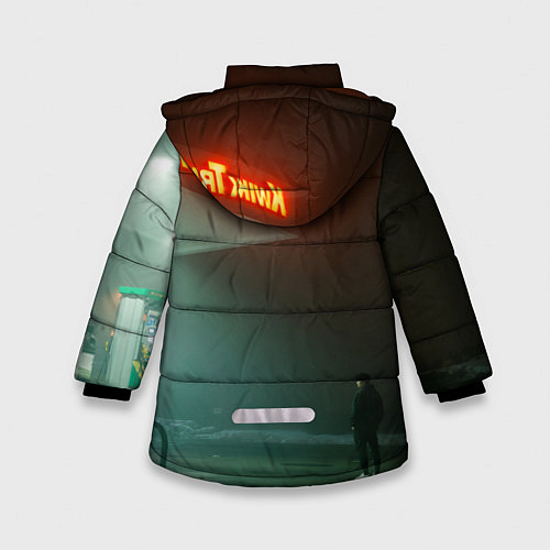 Зимняя куртка для девочки Неоновая заправка - Оранжевый / 3D-Светло-серый – фото 2