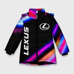 Куртка зимняя для девочки Lexus Speed Lights, цвет: 3D-черный