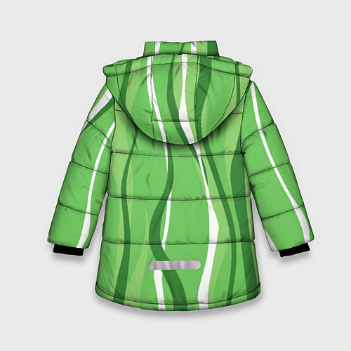 Зимняя куртка для девочки Водоросли / 3D-Светло-серый – фото 2