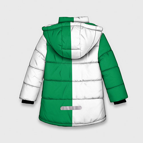 Зимняя куртка для девочки ФК Ахмат бело-зеленая форма / 3D-Светло-серый – фото 2