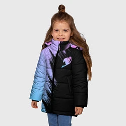 Куртка зимняя для девочки Хвост феи - neon, цвет: 3D-светло-серый — фото 2