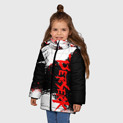 Куртка зимняя для девочки БЕРСЕРК : Спортивная форма - Клеймо жертвы, цвет: 3D-черный — фото 2