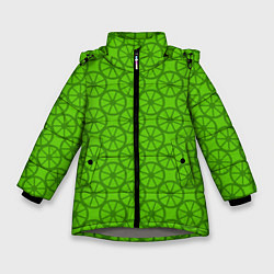 Зимняя куртка для девочки Зеленые колеса
