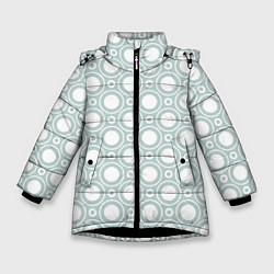 Зимняя куртка для девочки Белые круги: паттерн