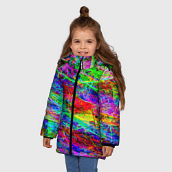 Куртка зимняя для девочки Пожар в лесу, цвет: 3D-светло-серый — фото 2