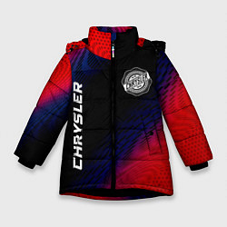 Куртка зимняя для девочки Chrysler красный карбон, цвет: 3D-черный