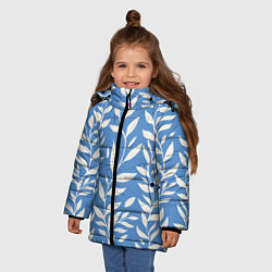 Куртка зимняя для девочки Цветы Голубого Луга, цвет: 3D-светло-серый — фото 2