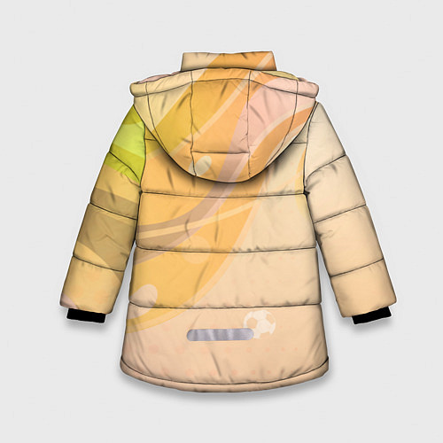Зимняя куртка для девочки Monaco желтый абстрактный фон / 3D-Красный – фото 2