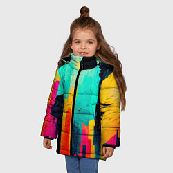 Куртка зимняя для девочки Уличный гранж стиль, цвет: 3D-светло-серый — фото 2