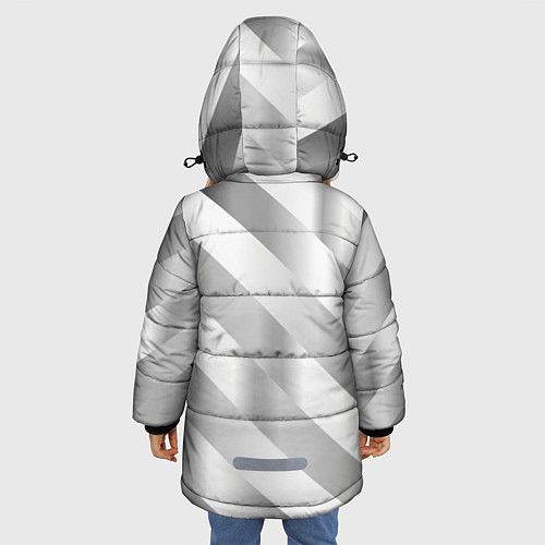 Зимняя куртка для девочки Опель - спорт / 3D-Светло-серый – фото 4