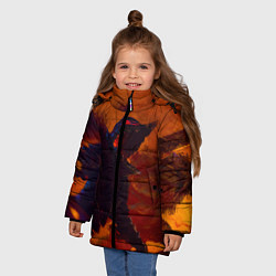 Куртка зимняя для девочки Берсерк Гатс Прорыв Через Огнь, цвет: 3D-черный — фото 2