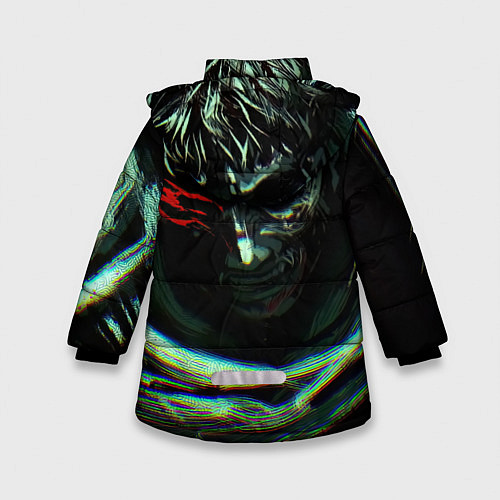 Зимняя куртка для девочки Берсерк Гатс В Плаще / 3D-Красный – фото 2