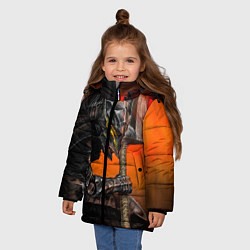 Куртка зимняя для девочки Берсерк Гатс Замах Мечом, цвет: 3D-светло-серый — фото 2