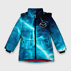 Куртка зимняя для девочки Mazda - молнии, цвет: 3D-красный