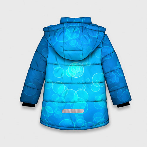 Зимняя куртка для девочки Mazda - абстракция кружки / 3D-Светло-серый – фото 2