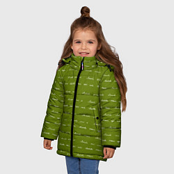 Куртка зимняя для девочки Зелёная любовь, цвет: 3D-светло-серый — фото 2