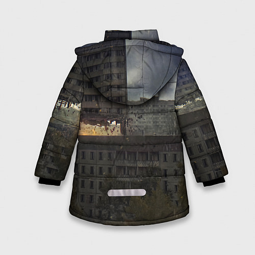 Зимняя куртка для девочки STALKER Многоэтажка В Воздухе / 3D-Светло-серый – фото 2