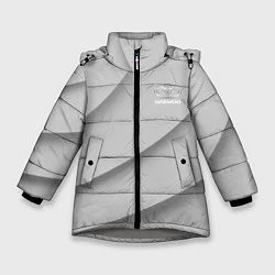 Куртка зимняя для девочки Daewoo - серая абстракция, цвет: 3D-светло-серый