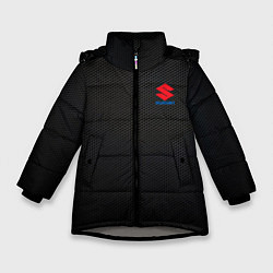 Куртка зимняя для девочки Suzuki - карбон, цвет: 3D-светло-серый