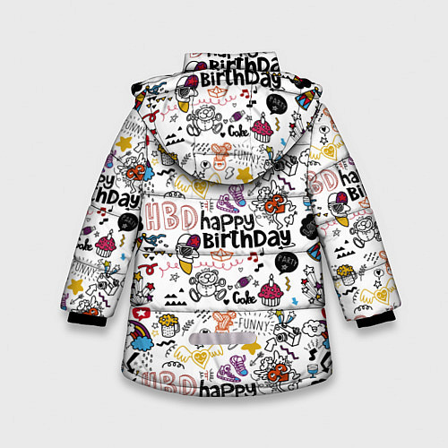 Зимняя куртка для девочки Funny holiday / 3D-Светло-серый – фото 2