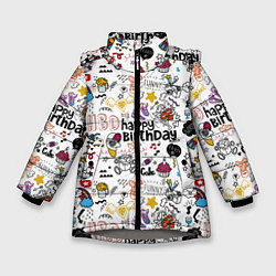 Куртка зимняя для девочки Funny holiday, цвет: 3D-светло-серый