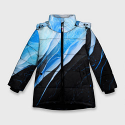Зимняя куртка для девочки Тёмно-синий мрамор