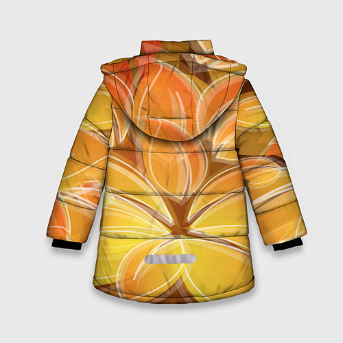 Зимняя куртка для девочки Волшебные лепестки / 3D-Красный – фото 2