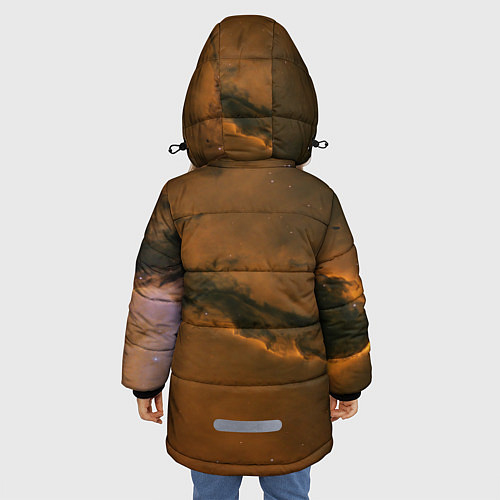 Зимняя куртка для девочки Карамельная галактика / 3D-Светло-серый – фото 4