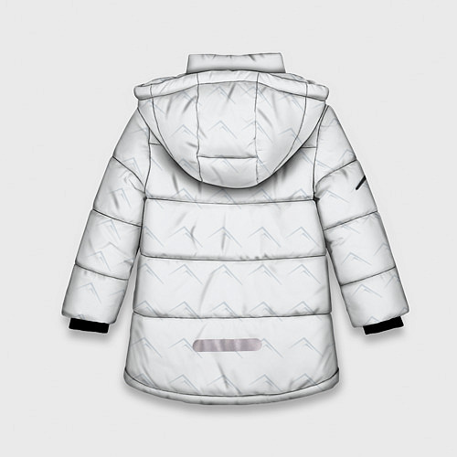 Зимняя куртка для девочки Caucasus Mountains надпись Кавказ на английском с / 3D-Светло-серый – фото 2